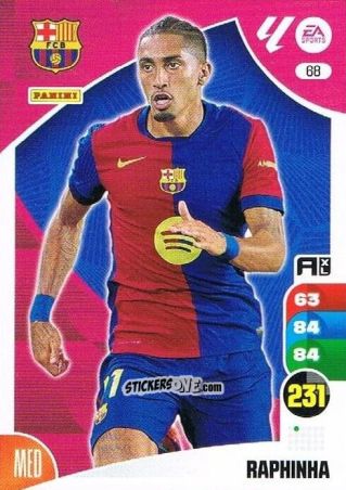 Sticker Raphinha - LaLiga 2024-2025. Adrenalyn XL
 n. 68 - Panini