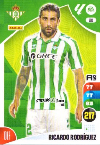 Sticker Ricardo Rodríguez - LaLiga 2024-2025. Adrenalyn XL
 n. 80 - Panini