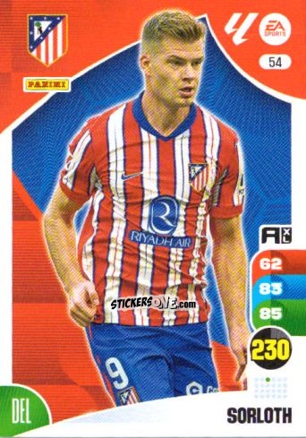 Figurina Sørloth - LaLiga 2024-2025. Adrenalyn XL
 n. 54 - Panini