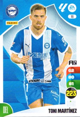 Sticker Toni Martínez - LaLiga 2024-2025. Adrenalyn XL
 n. 16 - Panini