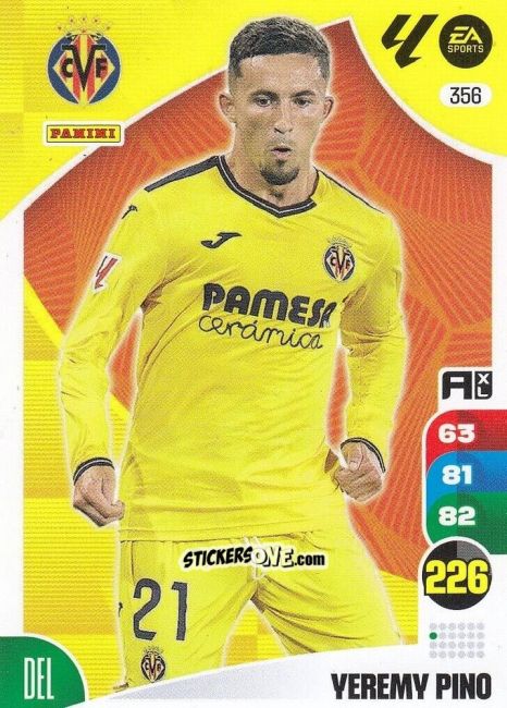 Sticker Yeremy Pino - LaLiga 2024-2025. Adrenalyn XL
 n. 356 - Panini