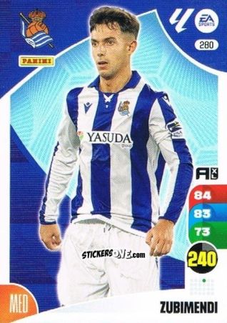 Sticker Zubimendi - LaLiga 2024-2025. Adrenalyn XL
 n. 280 - Panini