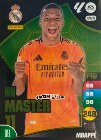 Sticker Kylian Mbappé - LaLiga 2024-2025. Adrenalyn XL
 n. NM10 - Panini