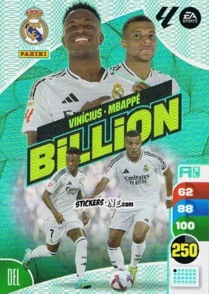Sticker Vinicius / Mbappé - LaLiga 2024-2025. Adrenalyn XL
 n. LEB - Panini