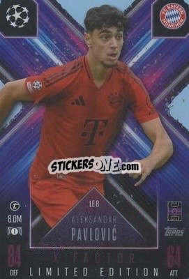 Sticker Aleksandar Pavlović - UEFA Champions League & Europa League 2024-2025. Match Attax Extra n. LE8 - Topps
