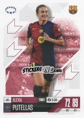 Sticker Alexia Putellas - UEFA Champions League & Europa League 2024-2025. Match Attax Extra n. 140 - Topps