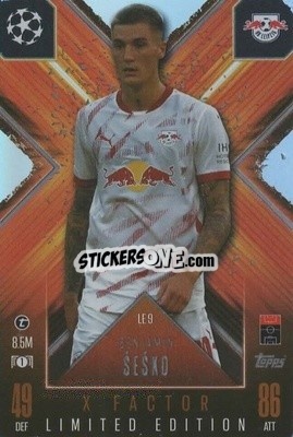 Sticker Benjamin Šeško - UEFA Champions League & Europa League 2024-2025. Match Attax Extra n. LE9 - Topps