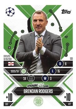 Figurina Brendan Rodgers - UEFA Champions League & Europa League 2024-2025. Match Attax Extra n. 133 - Topps
