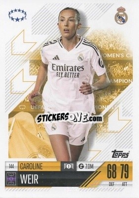 Sticker Caroline Weir - UEFA Champions League & Europa League 2024-2025. Match Attax Extra n. 144 - Topps