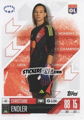 Figurina Christiane Endler - UEFA Champions League & Europa League 2024-2025. Match Attax Extra n. 147 - Topps