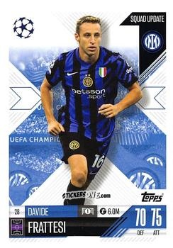 Cromo Davide Frattesi - UEFA Champions League & Europa League 2024-2025. Match Attax Extra n. 28 - Topps