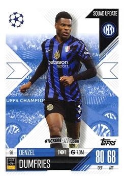 Cromo Denzel Dumfries - UEFA Champions League & Europa League 2024-2025. Match Attax Extra n. 26 - Topps