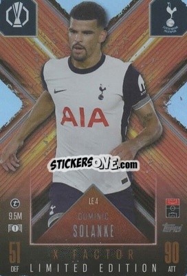 Sticker Dominic Solanke - UEFA Champions League & Europa League 2024-2025. Match Attax Extra n. LE4 - Topps