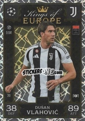 Sticker Dušan Vlahović - UEFA Champions League & Europa League 2024-2025. Match Attax Extra n. 261 - Topps