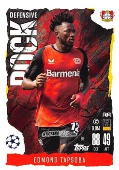 Sticker Edmond Tapsoba - UEFA Champions League & Europa League 2024-2025. Match Attax Extra n. 91 - Topps