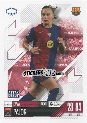 Sticker Ewa Pajor - UEFA Champions League & Europa League 2024-2025. Match Attax Extra n. 141 - Topps
