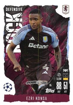 Sticker Ezri Konsa - UEFA Champions League & Europa League 2024-2025. Match Attax Extra n. 85 - Topps