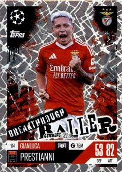 Sticker Gianluca Prestianni - UEFA Champions League & Europa League 2024-2025. Match Attax Extra n. 214 - Topps