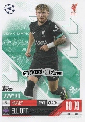 Sticker Harvey Elliott - UEFA Champions League & Europa League 2024-2025. Match Attax Extra n. 57 - Topps