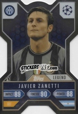 Sticker Javier Zanetti - UEFA Champions League & Europa League 2024-2025. Match Attax Extra n. CX8 - Topps