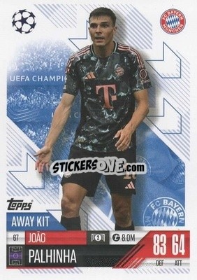 Sticker João Palhinha - UEFA Champions League & Europa League 2024-2025. Match Attax Extra n. 67 - Topps