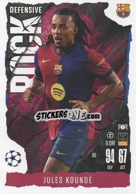 Sticker Jules Kounde - UEFA Champions League & Europa League 2024-2025. Match Attax Extra n. 89 - Topps