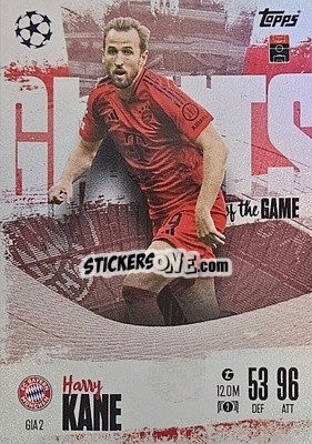 Sticker Harry Kane - UEFA Champions League & Europa League 2024-2025. Match Attax Extra n. GIA2 - Topps