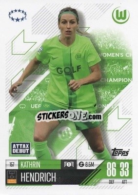 Sticker Kathrin Hendrich - UEFA Champions League & Europa League 2024-2025. Match Attax Extra n. 157 - Topps