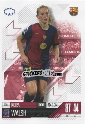 Sticker Keira Walsh - UEFA Champions League & Europa League 2024-2025. Match Attax Extra n. 139 - Topps