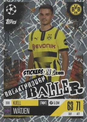 Sticker Kjell Wätjen - UEFA Champions League & Europa League 2024-2025. Match Attax Extra n. 200 - Topps