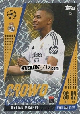 Sticker Kylian Mbappé - UEFA Champions League & Europa League 2024-2025. Match Attax Extra n. 224 - Topps