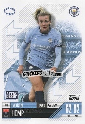 Cromo Lauren Hemp - UEFA Champions League & Europa League 2024-2025. Match Attax Extra n. 168 - Topps