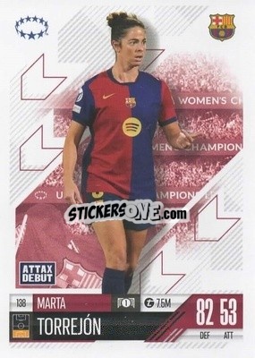 Sticker Marta Torrejón - UEFA Champions League & Europa League 2024-2025. Match Attax Extra n. 138 - Topps