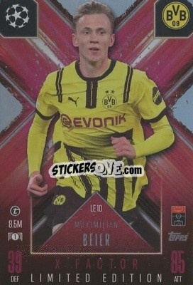 Sticker Maximilian Beier - UEFA Champions League & Europa League 2024-2025. Match Attax Extra n. LE10 - Topps