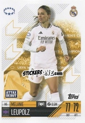 Sticker Melanie Leupolz - UEFA Champions League & Europa League 2024-2025. Match Attax Extra n. 145 - Topps