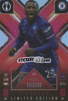 Sticker Moisés Caicedo - UEFA Champions League & Europa League 2024-2025. Match Attax Extra n. LE5 - Topps