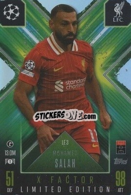 Sticker Mohamed Salah - UEFA Champions League & Europa League 2024-2025. Match Attax Extra n. LE3 - Topps