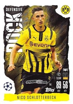 Cromo Nico Schlotterbeck - UEFA Champions League & Europa League 2024-2025. Match Attax Extra n. 94 - Topps
