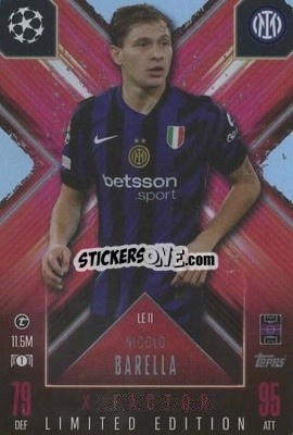 Sticker Nicolo Barella - UEFA Champions League & Europa League 2024-2025. Match Attax Extra n. LE11 - Topps