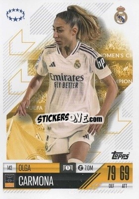 Sticker Olga Carmona - UEFA Champions League & Europa League 2024-2025. Match Attax Extra n. 142 - Topps