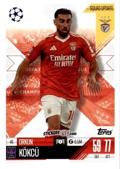 Figurina Orkun Kökçü - UEFA Champions League & Europa League 2024-2025. Match Attax Extra n. 46 - Topps