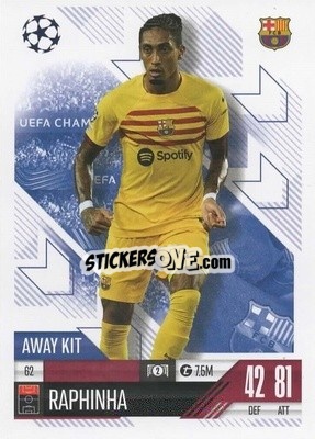 Sticker Raphinha - UEFA Champions League & Europa League 2024-2025. Match Attax Extra n. 62 - Topps