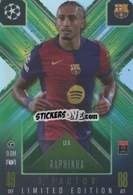 Sticker Raphinha - UEFA Champions League & Europa League 2024-2025. Match Attax Extra n. LE6 - Topps