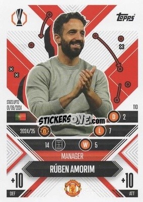 Sticker Rúben Amorim - UEFA Champions League & Europa League 2024-2025. Match Attax Extra n. 110 - Topps