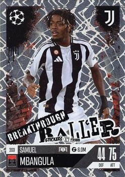 Figurina Samuel Mbangula - UEFA Champions League & Europa League 2024-2025. Match Attax Extra n. 203 - Topps