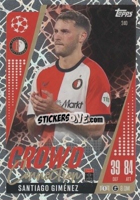 Sticker Santiago Giménez - UEFA Champions League & Europa League 2024-2025. Match Attax Extra n. 240 - Topps