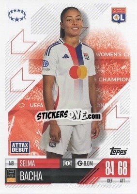 Sticker Selma Bacha - UEFA Champions League & Europa League 2024-2025. Match Attax Extra n. 148 - Topps