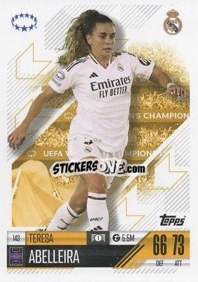 Sticker Teresa Abelleira - UEFA Champions League & Europa League 2024-2025. Match Attax Extra n. 143 - Topps