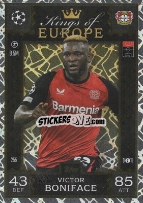 Sticker Victor Boniface - UEFA Champions League & Europa League 2024-2025. Match Attax Extra n. 255 - Topps