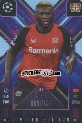 Sticker Victor Boniface - UEFA Champions League & Europa League 2024-2025. Match Attax Extra n. LE7 - Topps